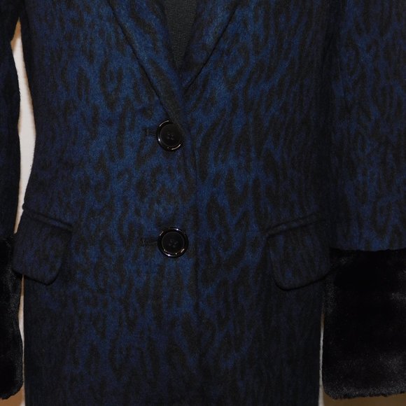 Helene Berman London Navy 'Future College' Notch Collar Lined Buttoned Coat - Picture 5 of 16